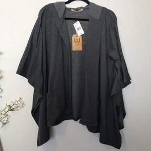 Grey poncho cardigan
